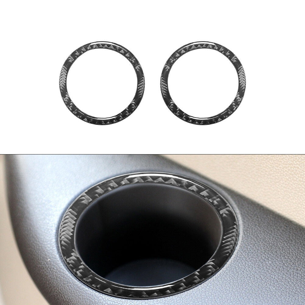2X Carbon Fibre Cup Holder Trim for Mercedes R Class 2009-2012