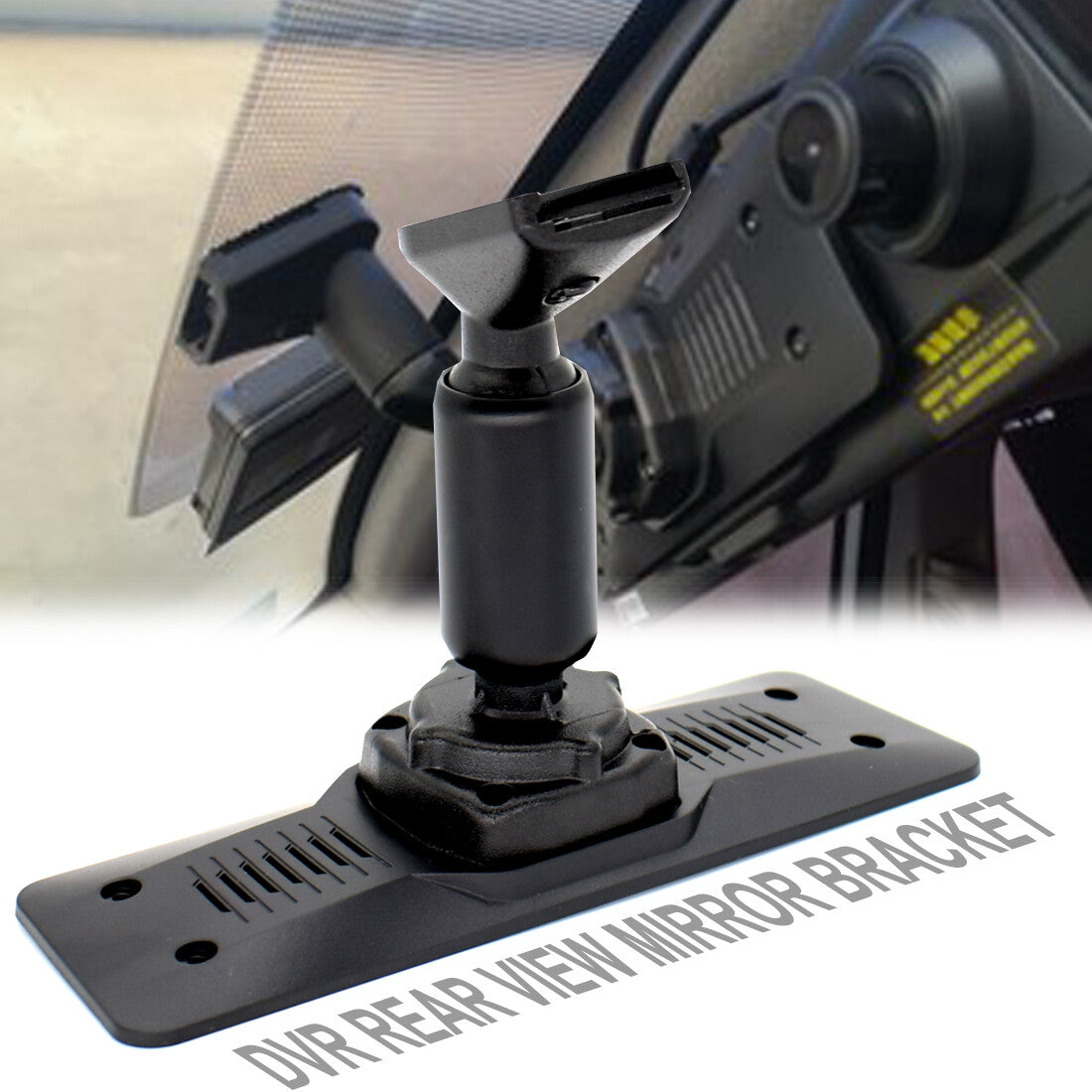 Interior Car Rear View Mirror Back Panel Mount Bracket DVR Holder Instead Strap Q