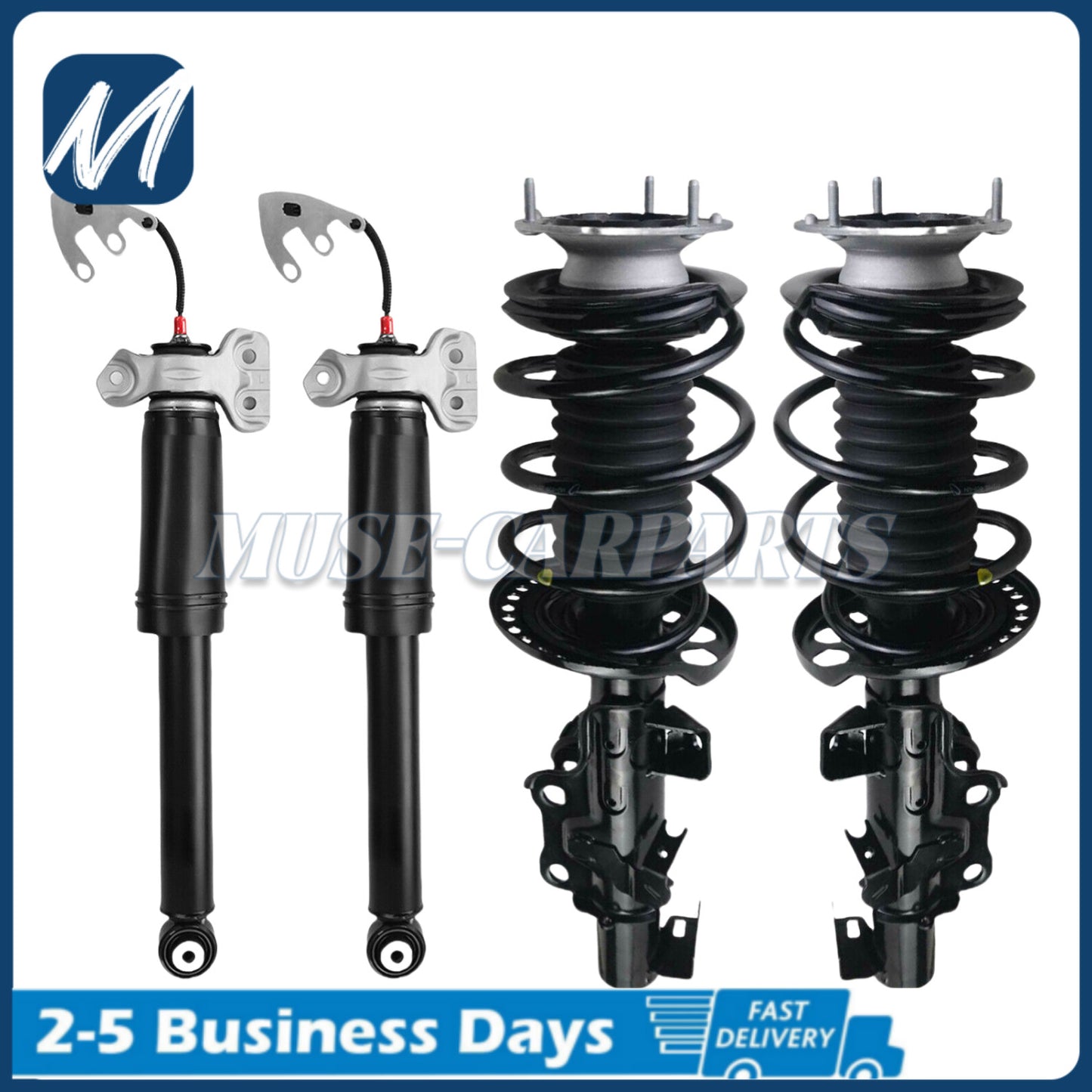 Pair Rear Left & Right Shock Absorbers for Lincoln MKZ 2013-2020 With Electric