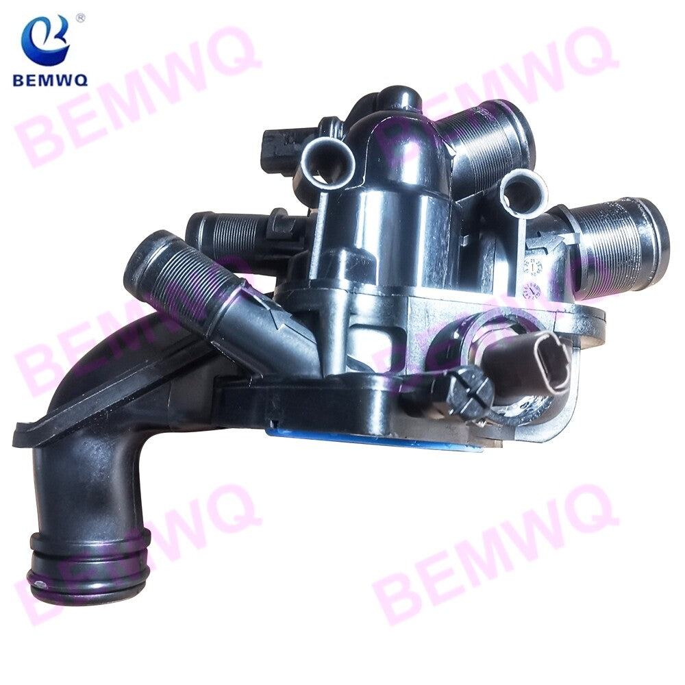 Coolant thermostat and housing assembly with sensor and gasket for Mini Cooper Countryman n