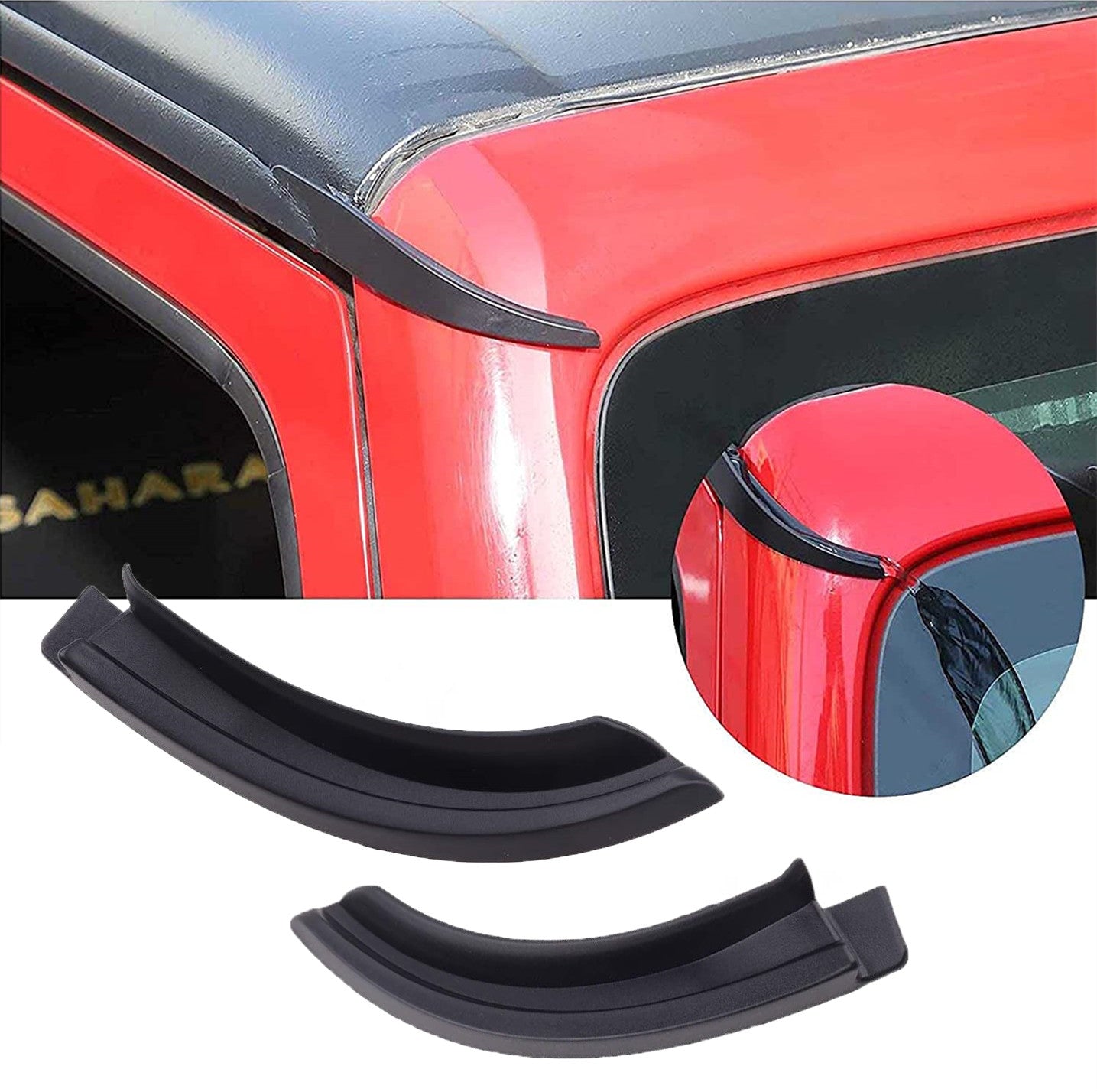 2-Pack for Jeep for Wrangler Gladiator Accessories: Water Ditch Extension Drive n