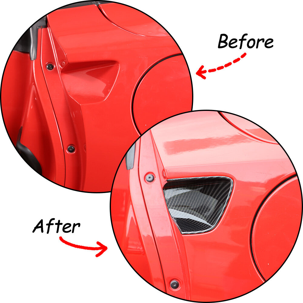 4-Piece Wheel Eyebrow Reflector Trim for Chevro Jean for Corvette C7 14-19- v