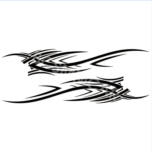 Vinyl Flame Graphics Decal Racing Stripe Stickers For Car Side Body Door Fender