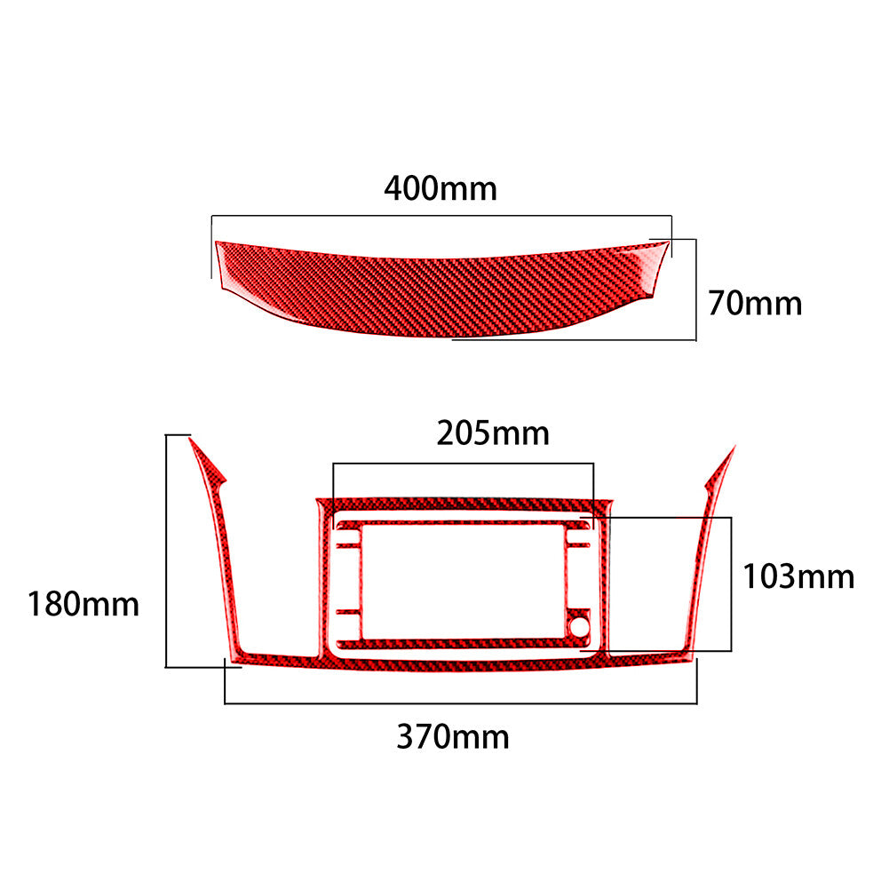 Red Carbon Fiber Rear Window Lift Panel Trim Cover Type A For F150 2004-08 v