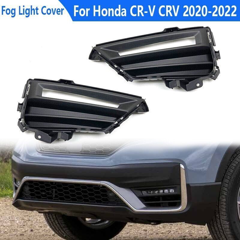 Pair Front Bumper Fog Lamp Frame Fog Light Cover for Honda CR-V CRV 2020-2022