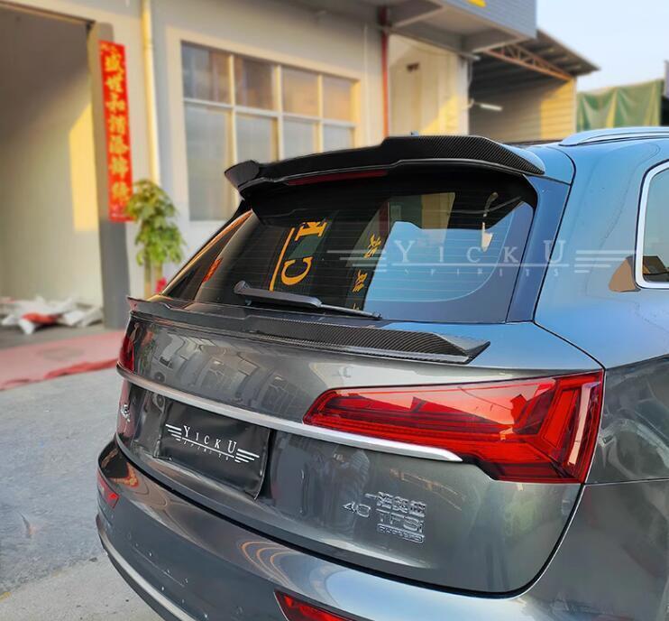 FOR 2020-2024 for AUDI Q5 SQ5 2021-2024 CARBON Rear Trunk Middle Spoiler Tail Wing n