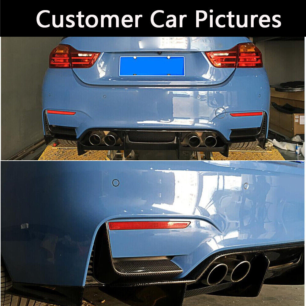 Real Dry Carbon Fiber Rear Bumper Intake Splitter Lip for BMW F80 M3 F82 F83 M4