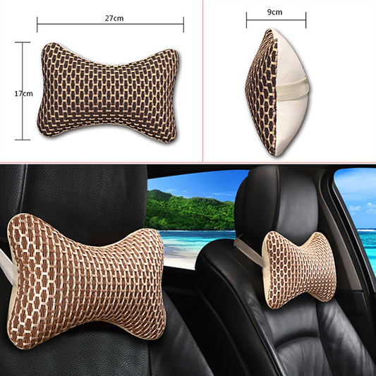 2-Pack Summer Ice Silk Car Pillows, Headrests, Neck Supports, and Relaxation Pads n