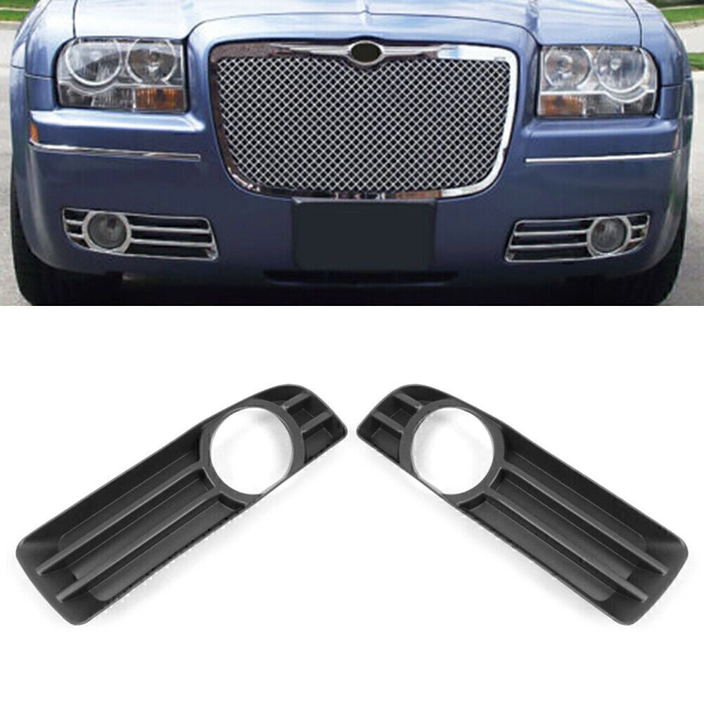 Pair Front Bumper Fog Light Lamp Bezel For 2005-2010 for Chrysler 300 04805930AA