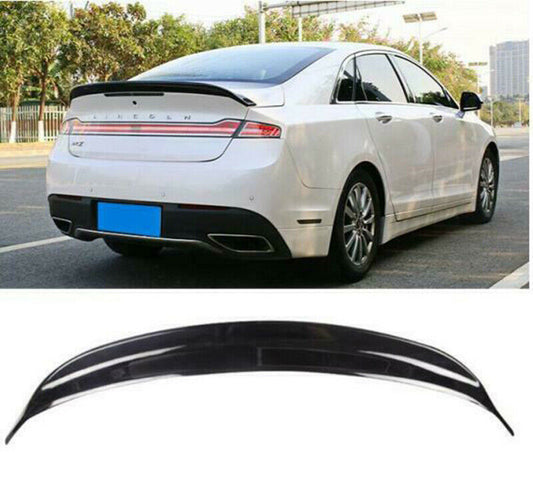 for Lincoln MKZ 2013-2020 Glossy Black Car Rear Door Trunk Spoiler Wing Lip Trim