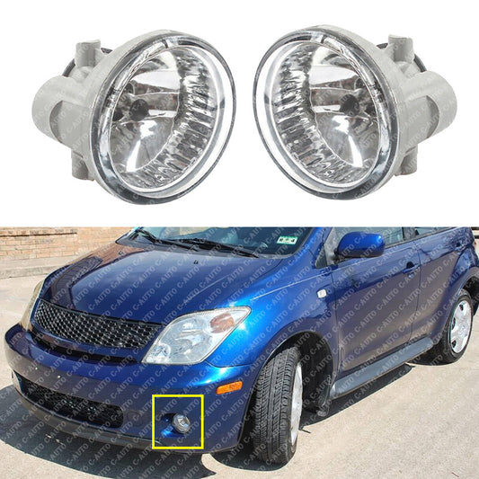 Pair Front Bumper LH+RH Fog Light Driving Lamps for Scion xA 2004-2005 (Base)