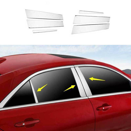 for Cadillac CT4 2020-24 Chrome Steel Exterior Window Pillar Post Trim Strip 6P