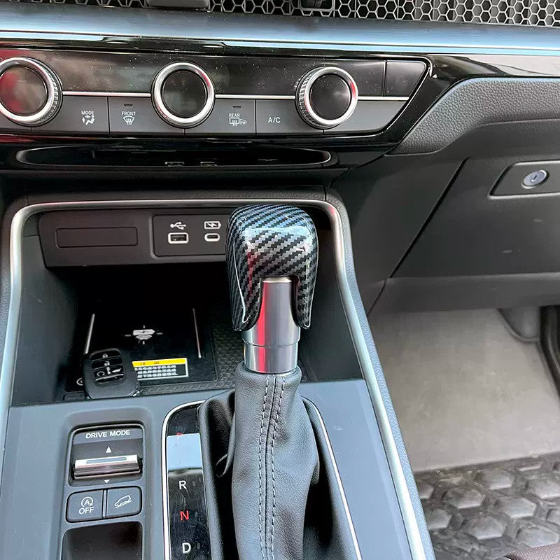 Carbon fiber Gear Shift Knob Cover Trim 1pcs For 2023 2024 for Honda CRV CR-V v