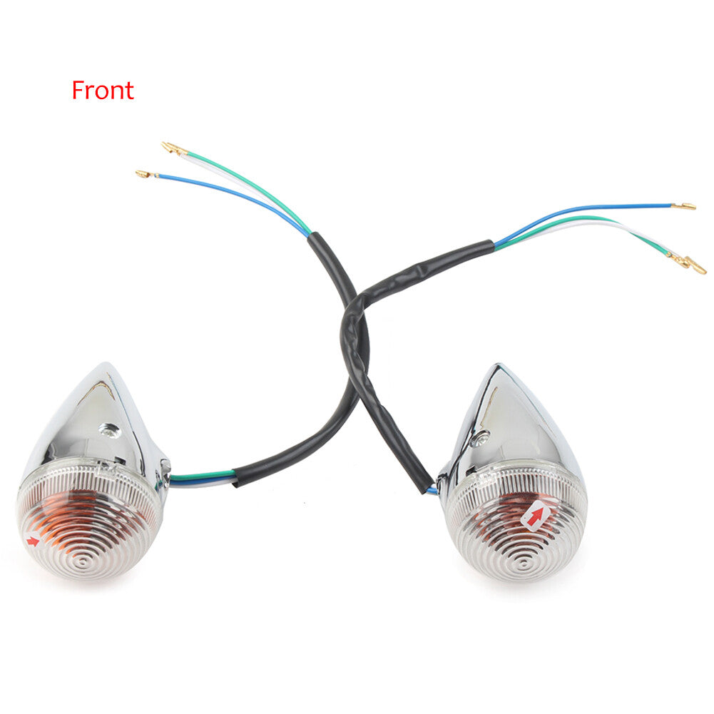 1 Pair Clear Front Turn Signal Light for Yamaha XV1900 2006-2013