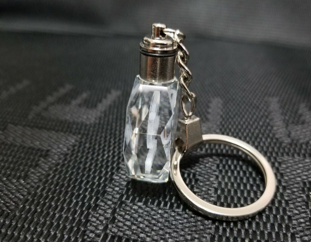 Suitable for Audi Q7 car keychain/key ring, dark green leather horseshoe buckle gift.