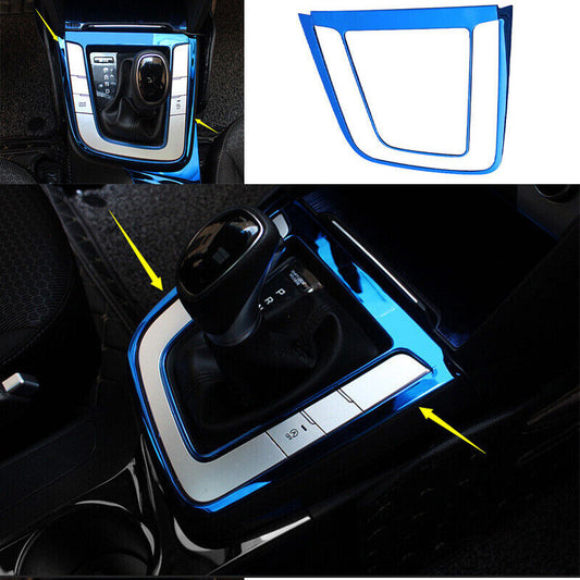 for Hyundai for Elantra 2017-2020 Titanium Blue Console Gear Shift Frame Cover Trim