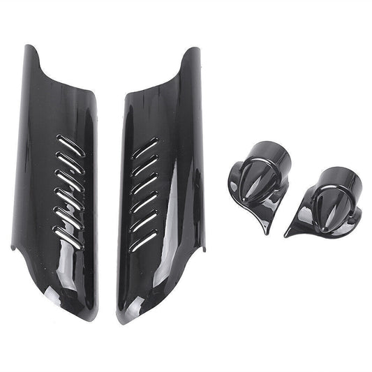 Fork Lower Leg Deflector Shield Cover Fit Touring Road King Classic FLHRC Black