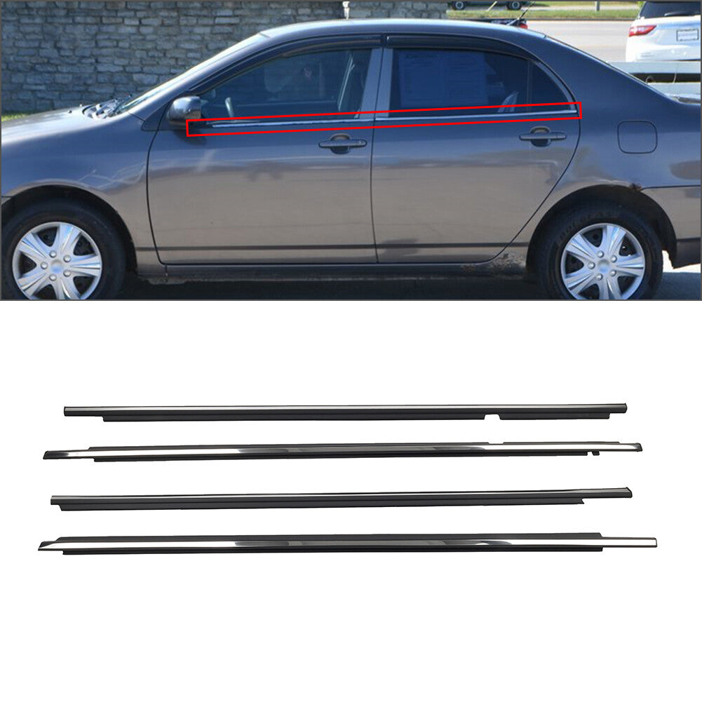 Outer Front Rear Door Belt Moulding Weatherstrip for Toyota for Corolla 2003-2008