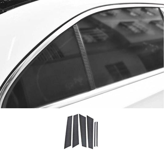 for Benz A-Class 2019-22 Carbon Fiber Pillar Post Door Window Molding Strip Trim