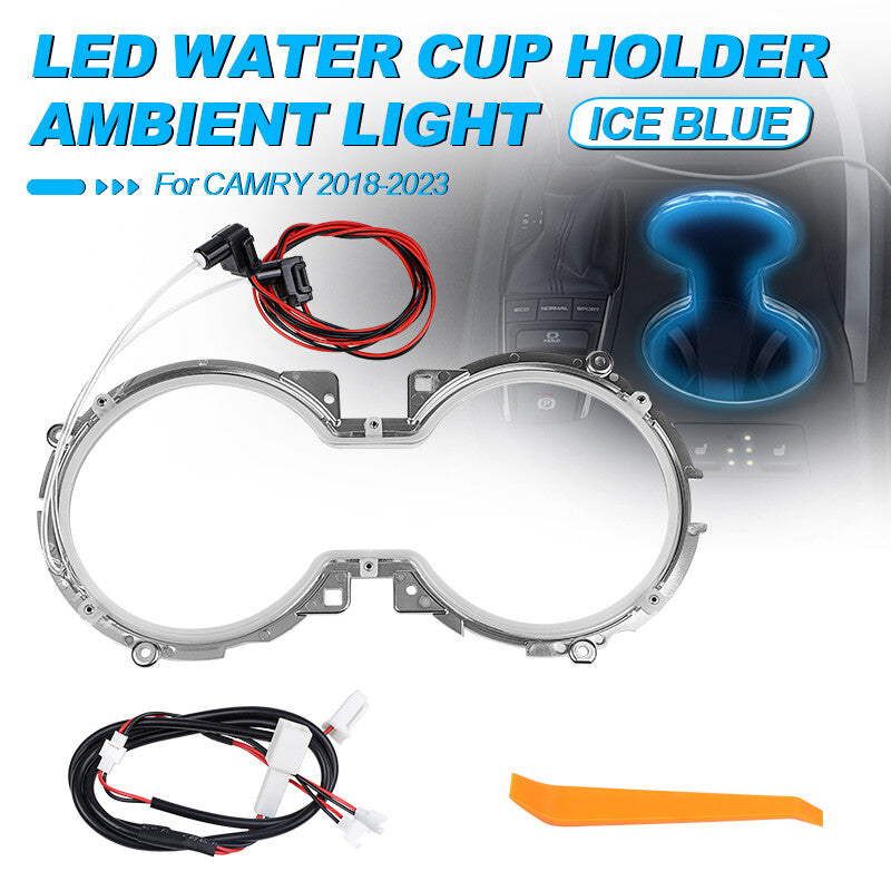 Cup Holder Ice Blue LED Ambient Light Car Accessories for Toyota for Camry 2018-2023