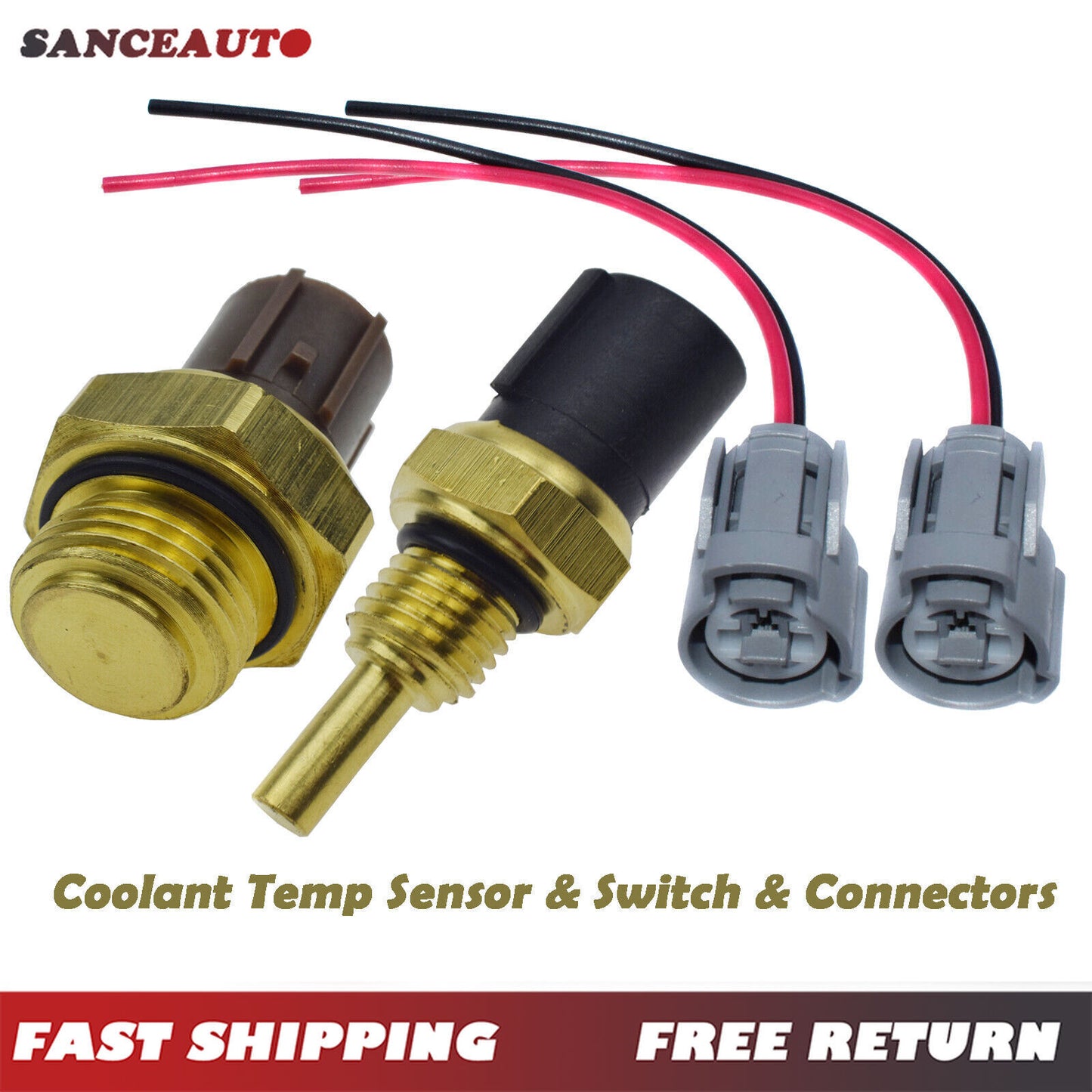 Cooling fan switch, coolant sensor, and connector for Honda Odyssey Accord Pilot- n