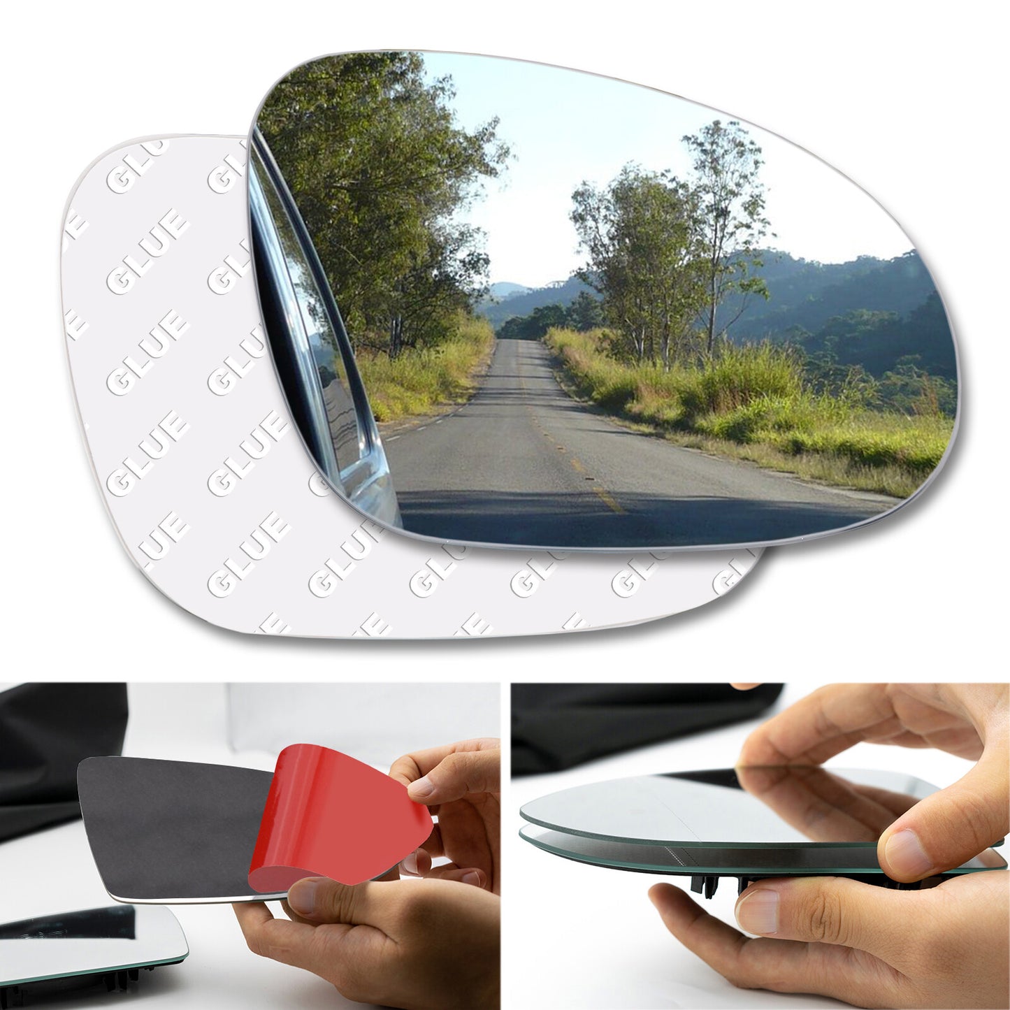 for VW for Golf Mk5 03-2008 Wing Mirror Glass Right Driver Side Spherical Stick On Q
