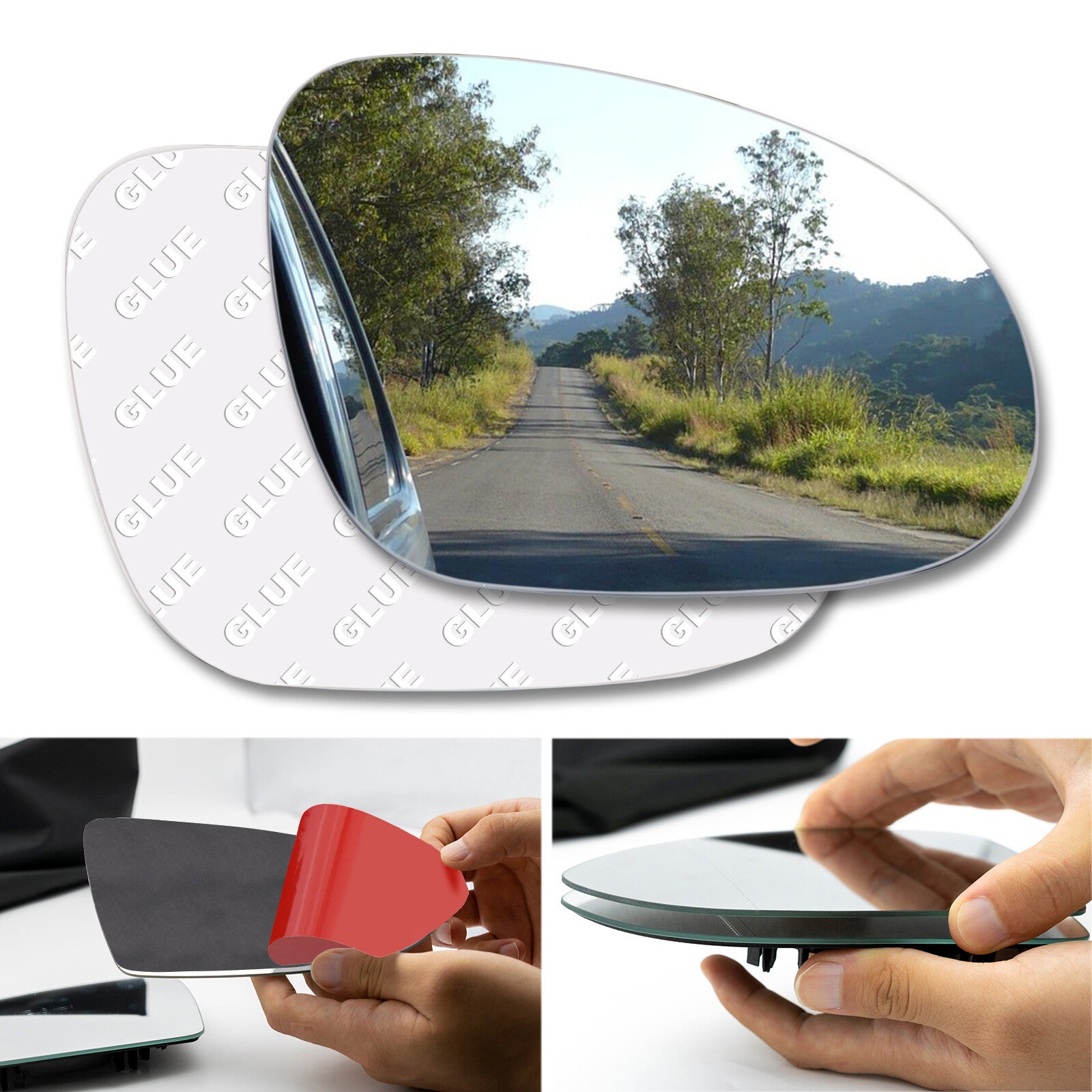 for VW for Golf Mk5 03-2008 Wing Mirror Glass Right Driver Side Spherical Stick On Q