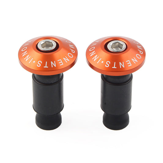 7/8 Motorcycle Bike Handlebar Grips CNC Handle Bar End Cap Plugs Slider Orange