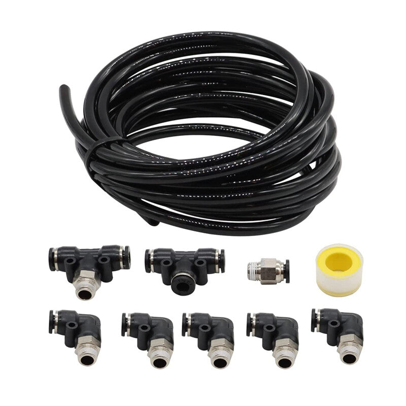 Black Vacuum Tubing Fitting Turbo Wastegate & Solenoid for Car Turbocharged v