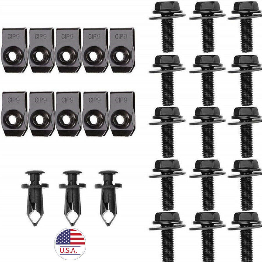 28Pcs Car Engine Splash Shield Bolt Screw Fender Bumper Clip for Infiniti for Nissan Q
