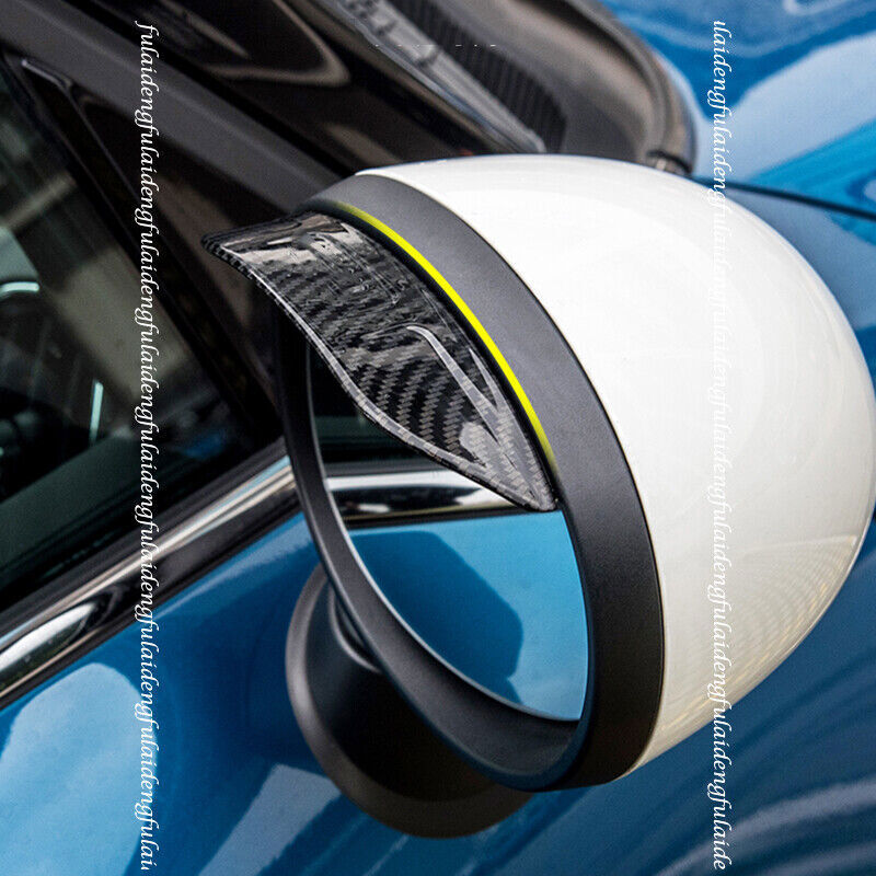 for BMW for Mini Cooper F55 F56 Carbon Fiber Rearview Mirror Rain Guard Eyebrow Trim