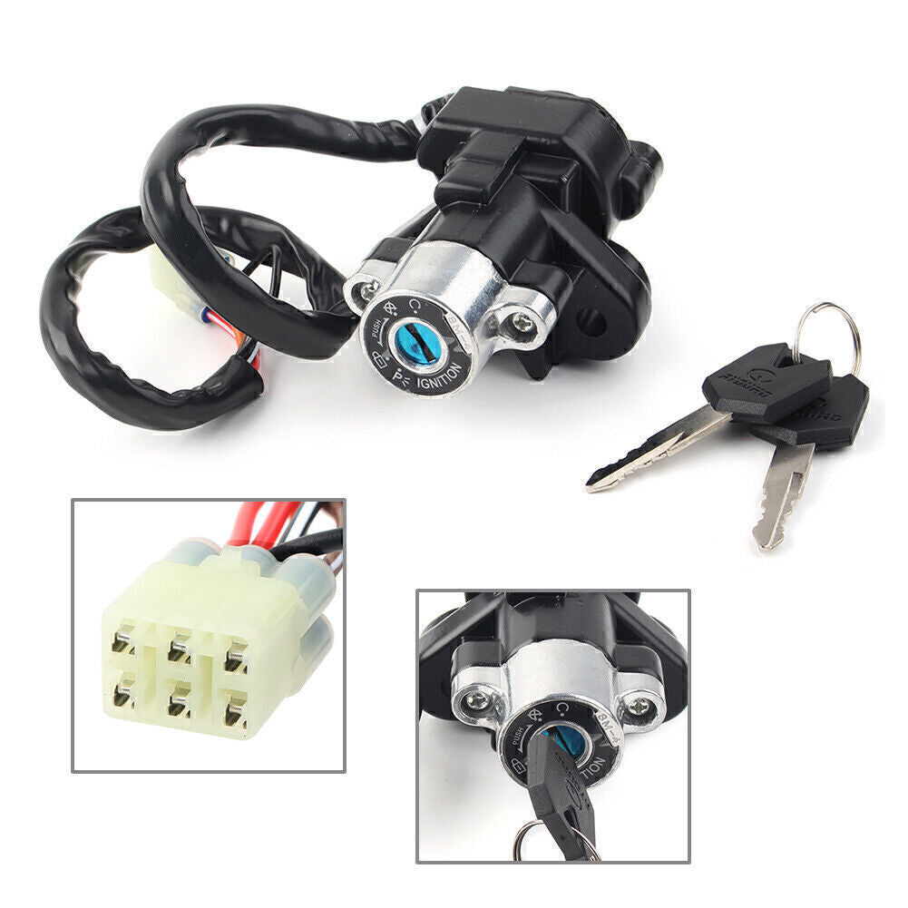 for Suzuki GSX650 GSXR750 Ignition Switch Fuel Gas Cap Cover for Seat Lock Key Set Q