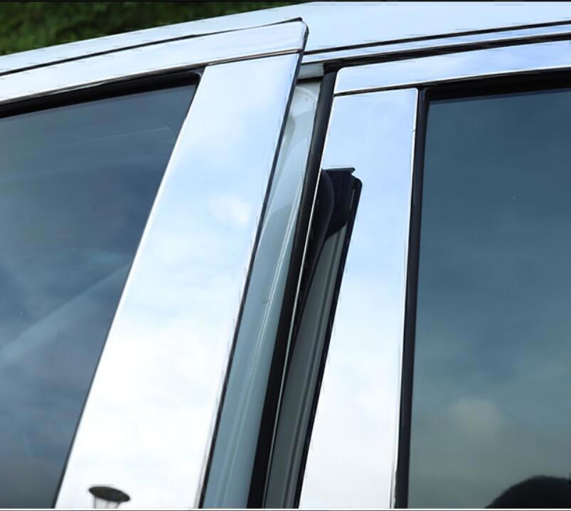 for Mazda CX-30 2020-24 Chrome Steel Window Center BC Pillar Post Cover Trim 10X