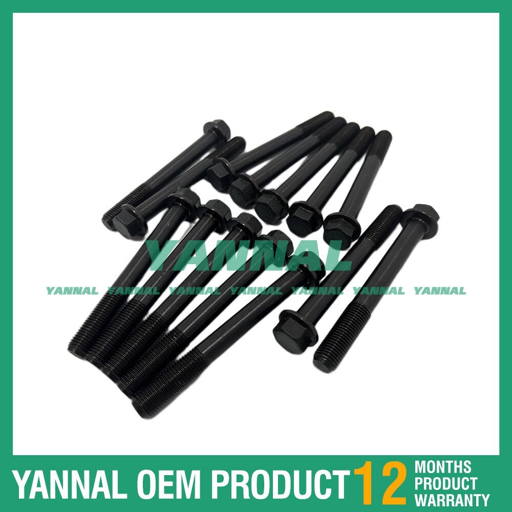 14X cylinder head bolts for Yanmar 3TNV76 engine and Wacker Neuson EZ28 excavator.