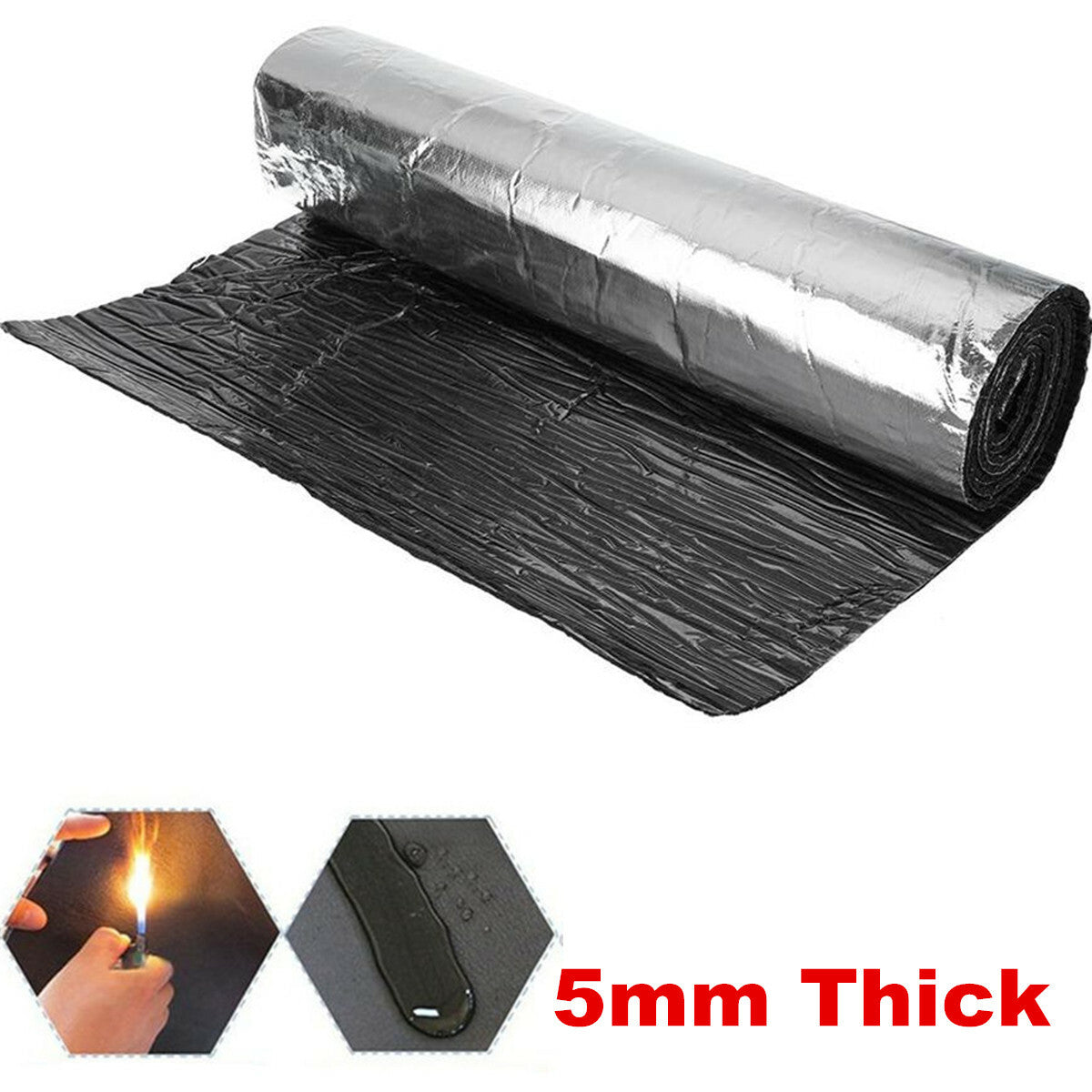 Car Hood Sound Proofing Deadening Heat Noise Insulation Foam Mat 5MM 50¡Á200CM