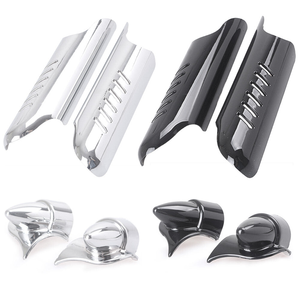 2x Fork Lower Leg Deflector Shield Cover Fit Touring Road King Classic FLHRC
