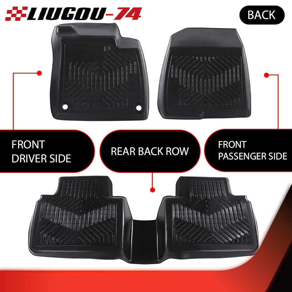 3-piece floor mat set suitable for 18-22 for Honda Accord sedans, waterproof TPE protective lining. Q
