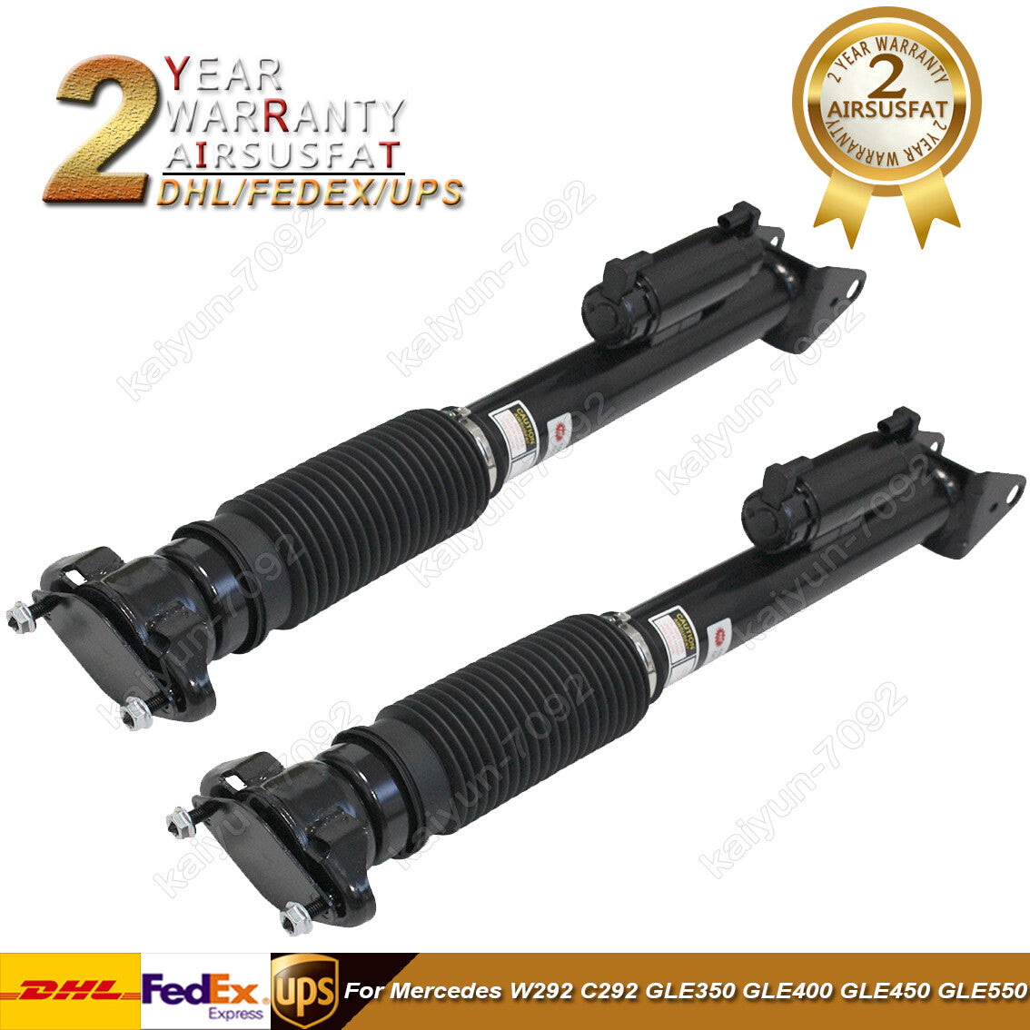 2x for Mercedes W292 C292 GLE350 GLE400 GLE450 GLE550 Rear Shock Absorbers W/ADS