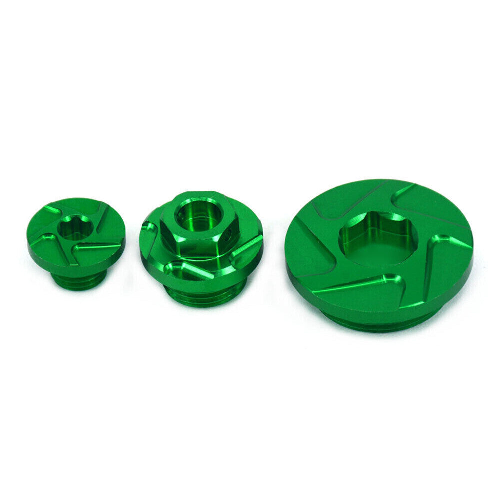 CNC Engine Timing Oil Filter Plugs 3 Pieces fit for Kawasaki KX250 KX450 KLX450R Q