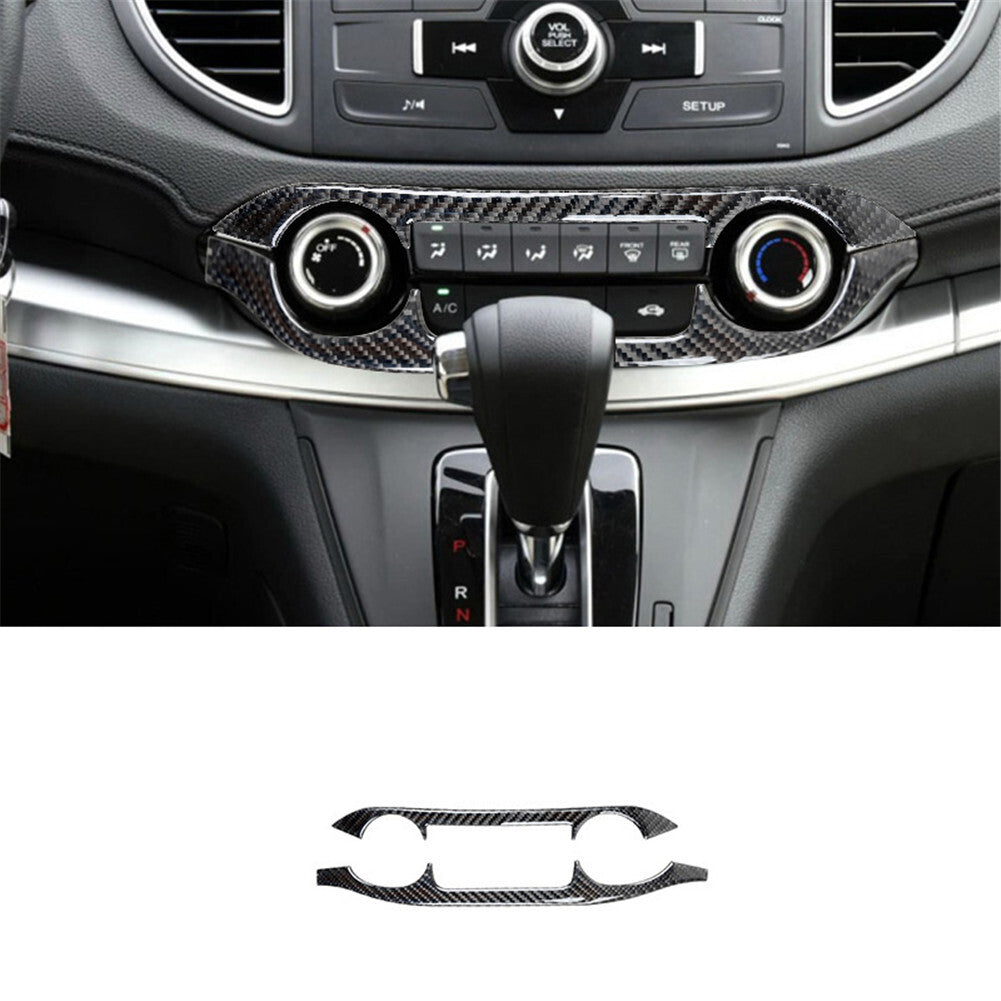 9Pcs Red Central Control Type-C Trim Carbon Fiber For Tacoma 2012-2015 v