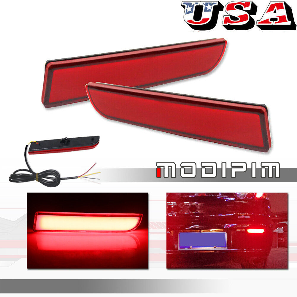 Red lens bumper reflector rear brake fog light suitable for Lancer Evo- v