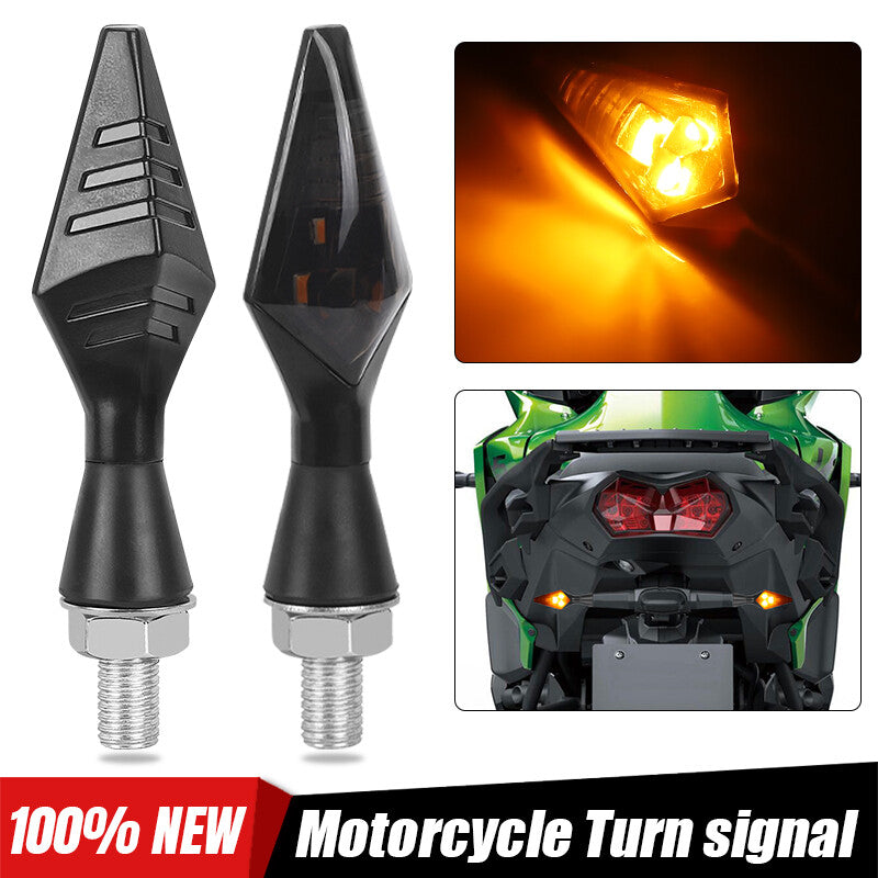 Motorcycle LED for Mini Turn Signal Blinker Light Lamp Black For Bobber Cafe Racer
