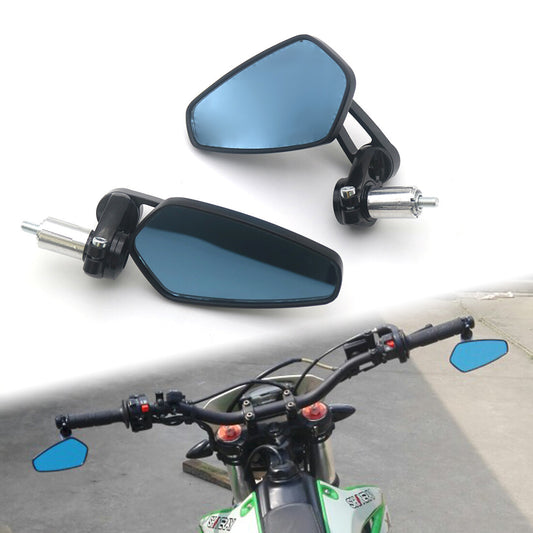 Motorcycle 7/8 Black Billet Aluminum Bar End Rearview Side Mirror for Honda Q