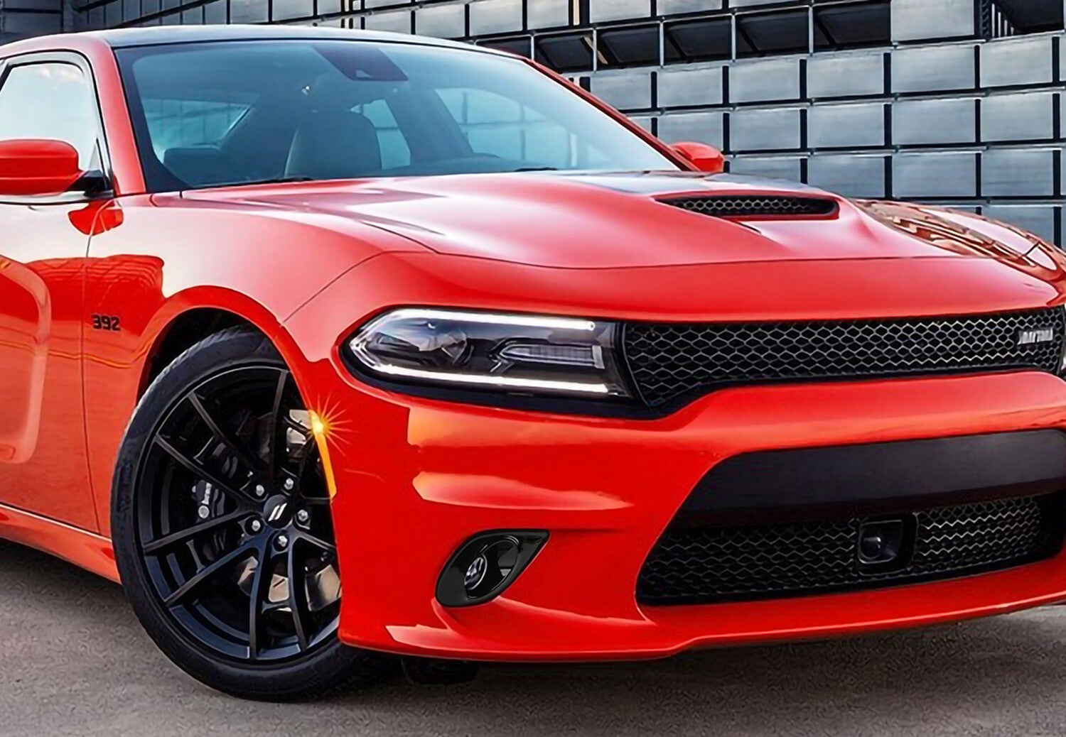Carbon Fiber Front Bumper Fog Light Lamp Cover Ring for Dodge Charger 2015+