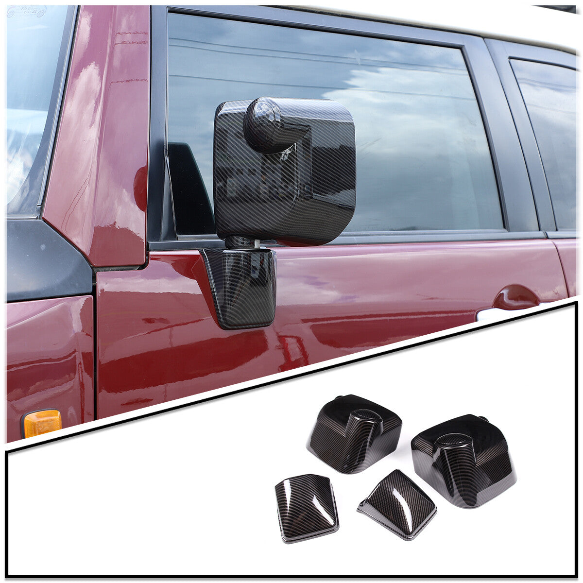 2-Pack Gloss Black ABS Car Door Handle Cup Cover Trim for Corvette C7 2014-2019