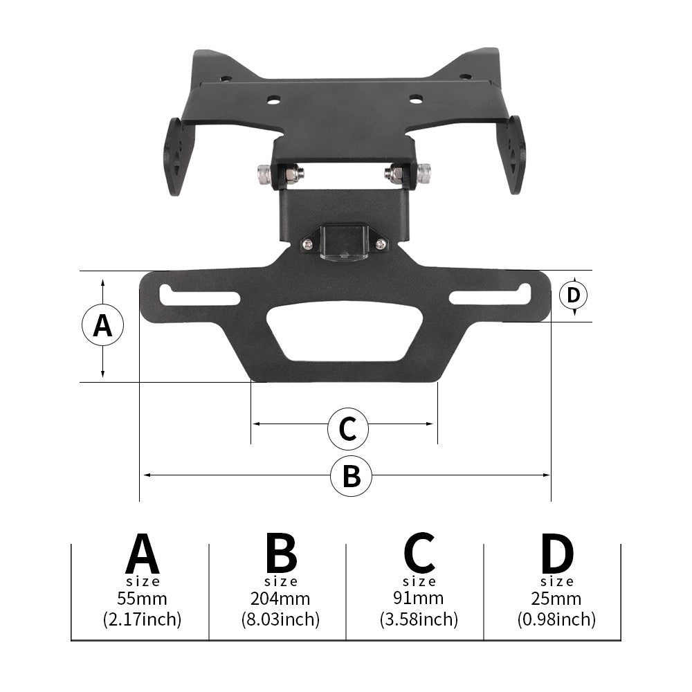 For CFMOTO 700MT 2025 Foldable Angel Adjustable Rear Fender License Plate Holder Q