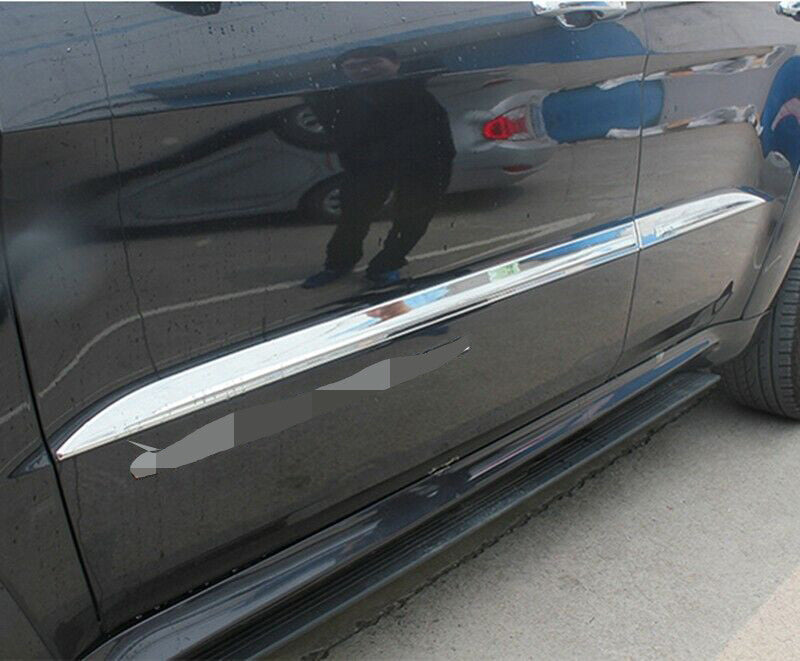 4P for Jeep Grand Cherokee 2014-2018 Chrome Side Door Guard Molding Strips Trim