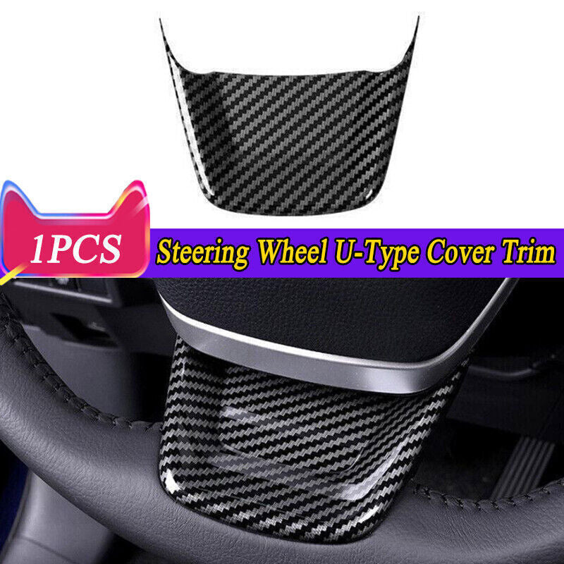 1X Carbon Fiber Style Steering Wheel U-Type Cover Trim for Toyota for Sienna 21-2024
