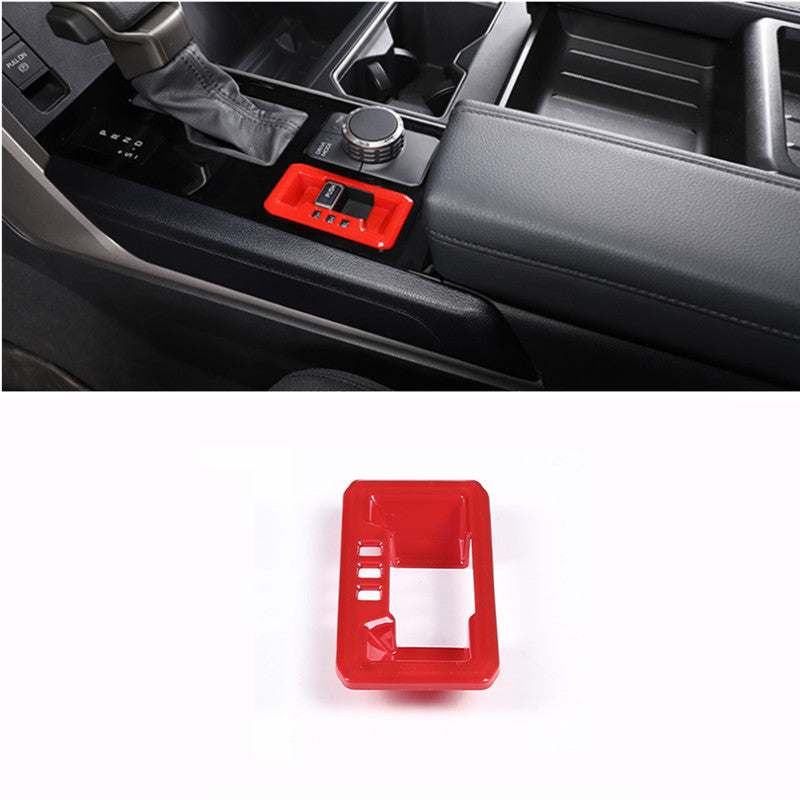Fit for Tundra 2022 2023 Red Console Gear Shift Box Drive Panel Trim v