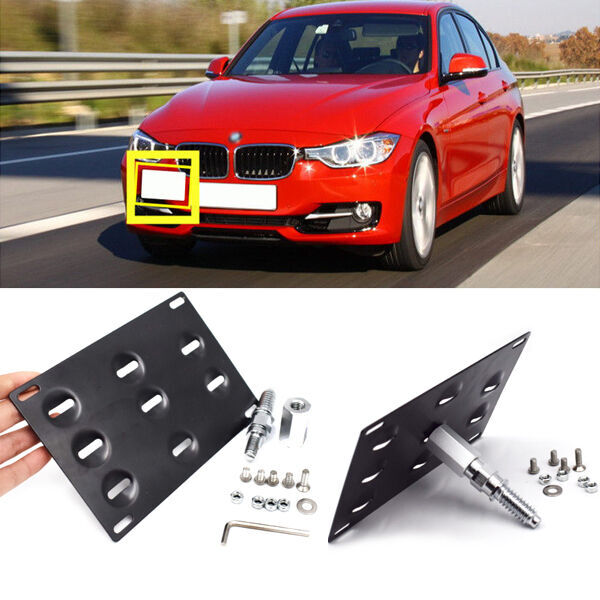 Front bumper tow hook license plate mounting bracket suitable for 1, 3, 5, X5, X6- n